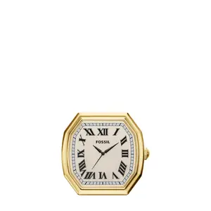 Fossil Women's Harlow Three-Hand Gold-Tone Desk Clock