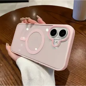 Magnetic Phone Case for iPhone 17,16,15,14,13,12,11 Pro Max, Compatible with Magsafe,Clear Magnetic Phone Cover, Military Grade Drop Protection Shockproof Protective Cases, Pastel colors, for iPhone 17 Pro Max