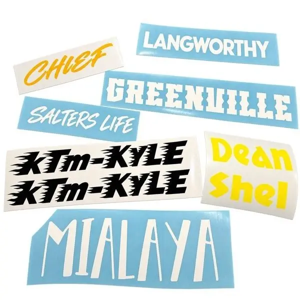 Custom Text Vinyl Car Sticker - Automotive Exterior Accessory for Cars, Motorcycles
