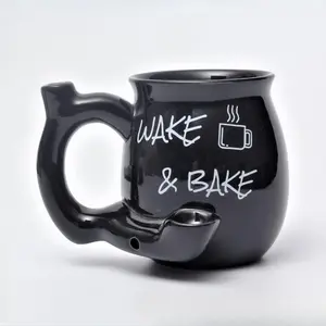 Ceramic Cross Pipe Mugs - Handy Kitchen Drinkware for Office and Household Use