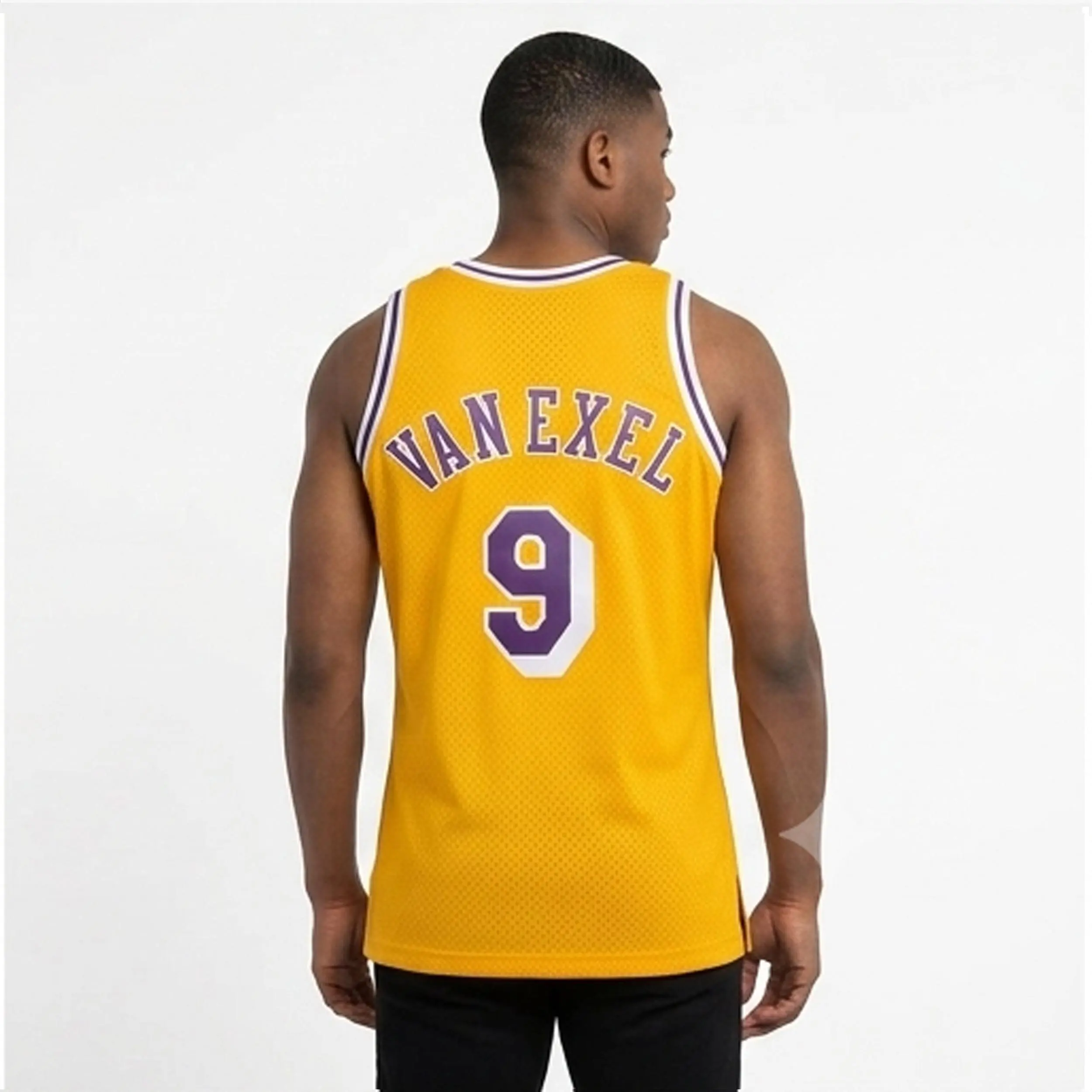 Men's #9 Lefty Guard Los Angeles Basketball Gold 1996-97 Retro Fan Jersey