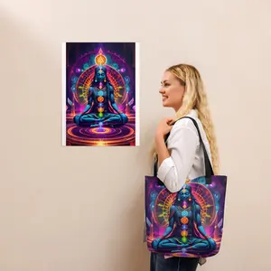 Chakra Activation Feminine Energy Poster – Spiritual Wall Art for Yoga & Meditation, Vibrant Chakra Home Decor