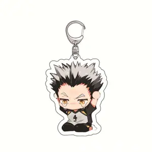 Haikyuu!!  Hinata Shoyo Tobio Kageyama Daichi Sawamura Character Acrylic Car Keychain Cartoon Anime Charm Pendant Accessories