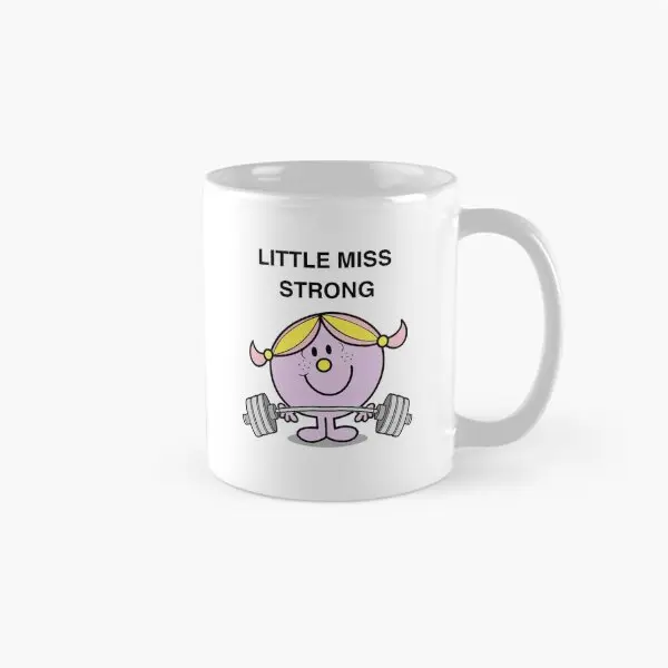 Little Miss Hyrox Coffee Mug, Funny Gym & Fitness Ceramic Cup, Cute Graphic Drinkware Mug, Unique Fitness Gift Idea
