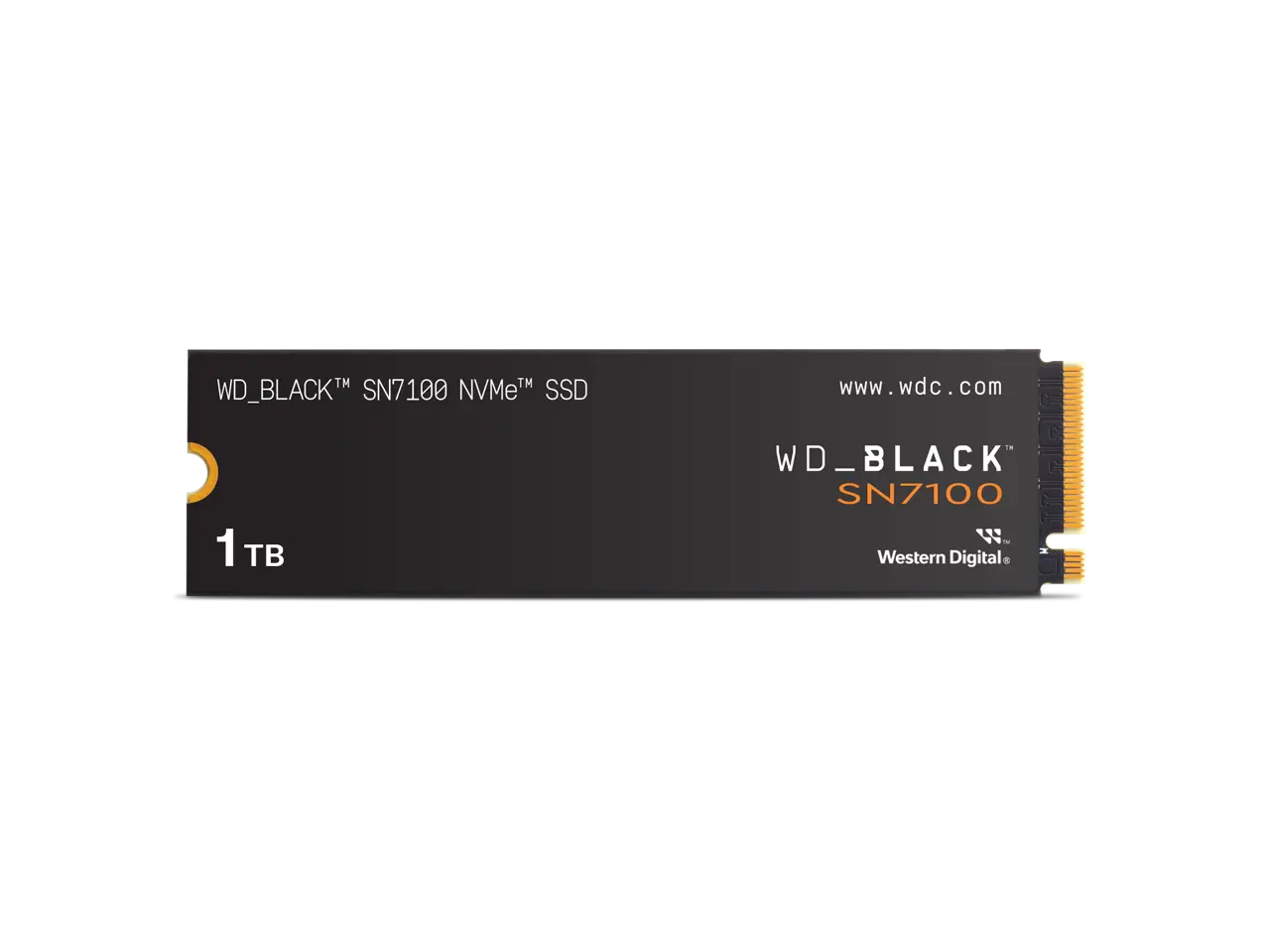 WD_BLACK SN7100 M.2 2280 1TB PCI-Express 4.0 x4 TLC 3D NAND Internal Solid State Drive (SSD) WDS100T4X0E WD_BLACK SN7100 M.2 2280 1TB PCI-Express 4.0 x4 TLC 3D NAND Internal Solid State Drive (SSD) WDS100T4X0E