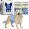 Dono Disposable Male Dog Diapers - Leak-Proof Belly Wraps for Home & Travel, Wetness Indicator, Rapid-Dry Gel, Cute Patterns, 24-Count Packs, Adjustable Waist, Quick Fit, Blue Stripe, Fur-Safe On/Off, Puppy Marking Help Pet Supplies (X-Small to Large), Tr