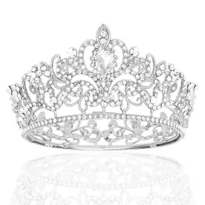 Silver Small Tiara Cake Topper Mini Crown Princess Tiara Birthday Crown Wedding Cake Decoration for Wedding Birthday Party Cake