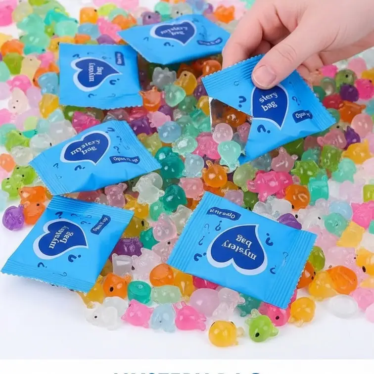 Glow in The Dark Transparent Mini Resin Cute Animal Figurines, Tiny Cartoon Animal Figures, Luminous DIY Craft Charms, Micro Landscape, Aquarium & Dollhouse Mini Decorations
