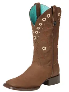 Bota Vaquera MONTERO para Dama Original Horma Bulldog DMT-12-DN Camel