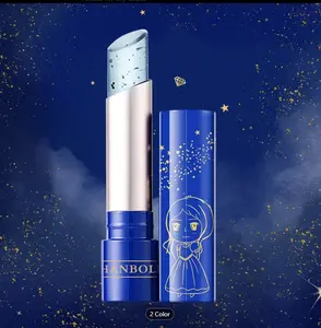 24K Color Changing Lip Balm Rose Essential Oil Golden Foil Moisturizing Lipstick Food Grade Fomula Color Changing Lip Care