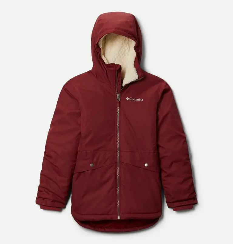 Columbia Youth Girls Porteau Cove Mid Jacket, Marsala Red Heather