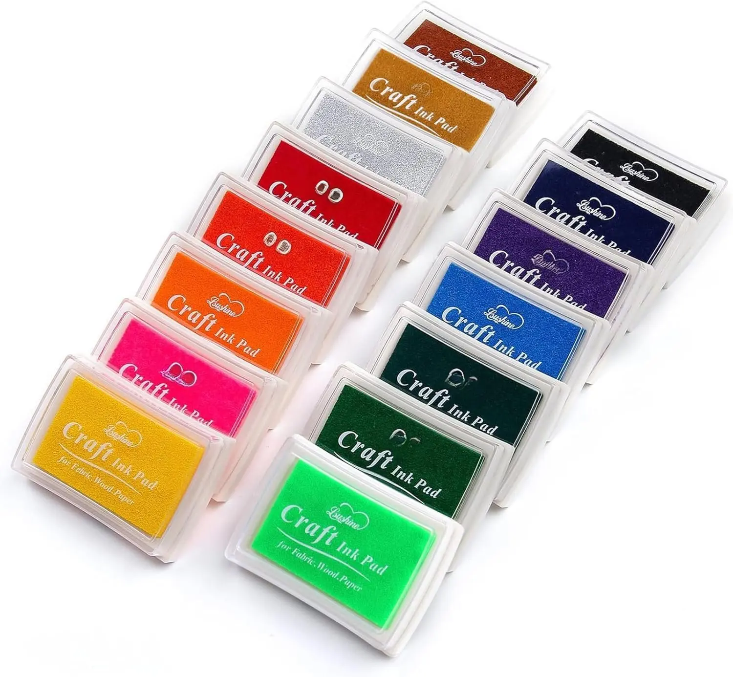 Craft Ink Pad  Partner DIY Color,15 Color Craft Ink Pad for , Paper,  Fabric (Pack of 15)