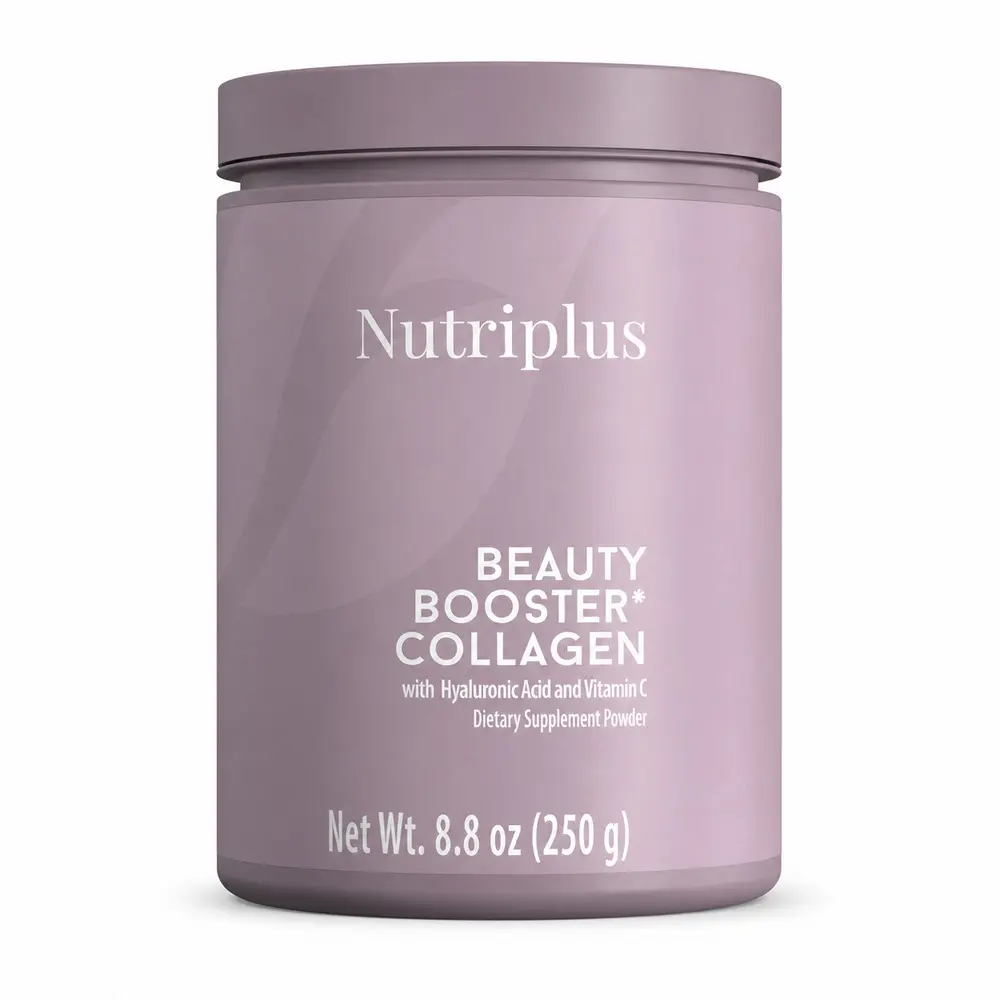 Nutriplus Beauty Booster Collagen Dietary Supplement Powder for Adults - Unflavored, Dairy-Free, with Hyaluronic Acid, Vitamin C, Skin Support, Healthcare, 250g