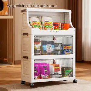 36cm*25cm Multi-Layer Storage Cabinet, Plastic Organizer, Easy Assembly, Kitchen, Bedroom, Living Room, Trash Bin, Bookcase
