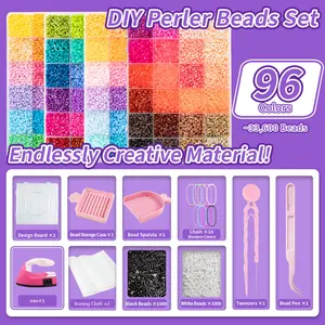 Mega Fuse Beads Kit  Up to 33,600pcs Perler Beads Set with Iron & Pegboards, DIY Pixel Art Craft for Kids & Adults + 4,000 Bonus Beads