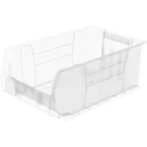 30281 SuperSize AkroBins Plastic Storage Bins SpaceSaving Stackable Bins for Garage Classroom Warehouse Organization 20Inch L x 12Inch W x 8Inch H Clear 3Pack
