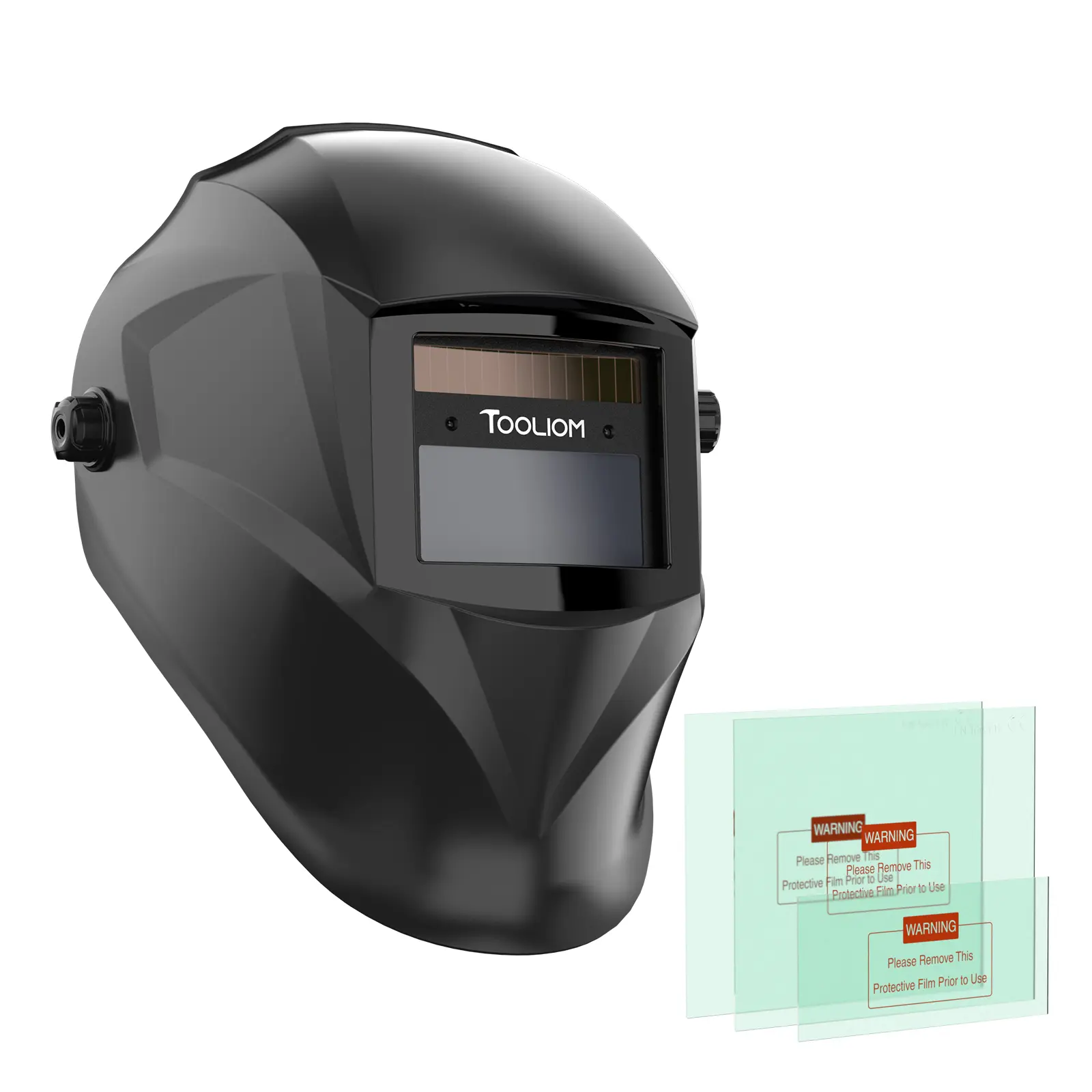 TOOLIOM TL-E600A True Color Auto Darkening Welding Helmet - Large 3.64 x 1.67 Inch View Mask Hood, Wide Shade 9-13 with 2 Arc Sensors for TIG MIG MMA Grind & CUT