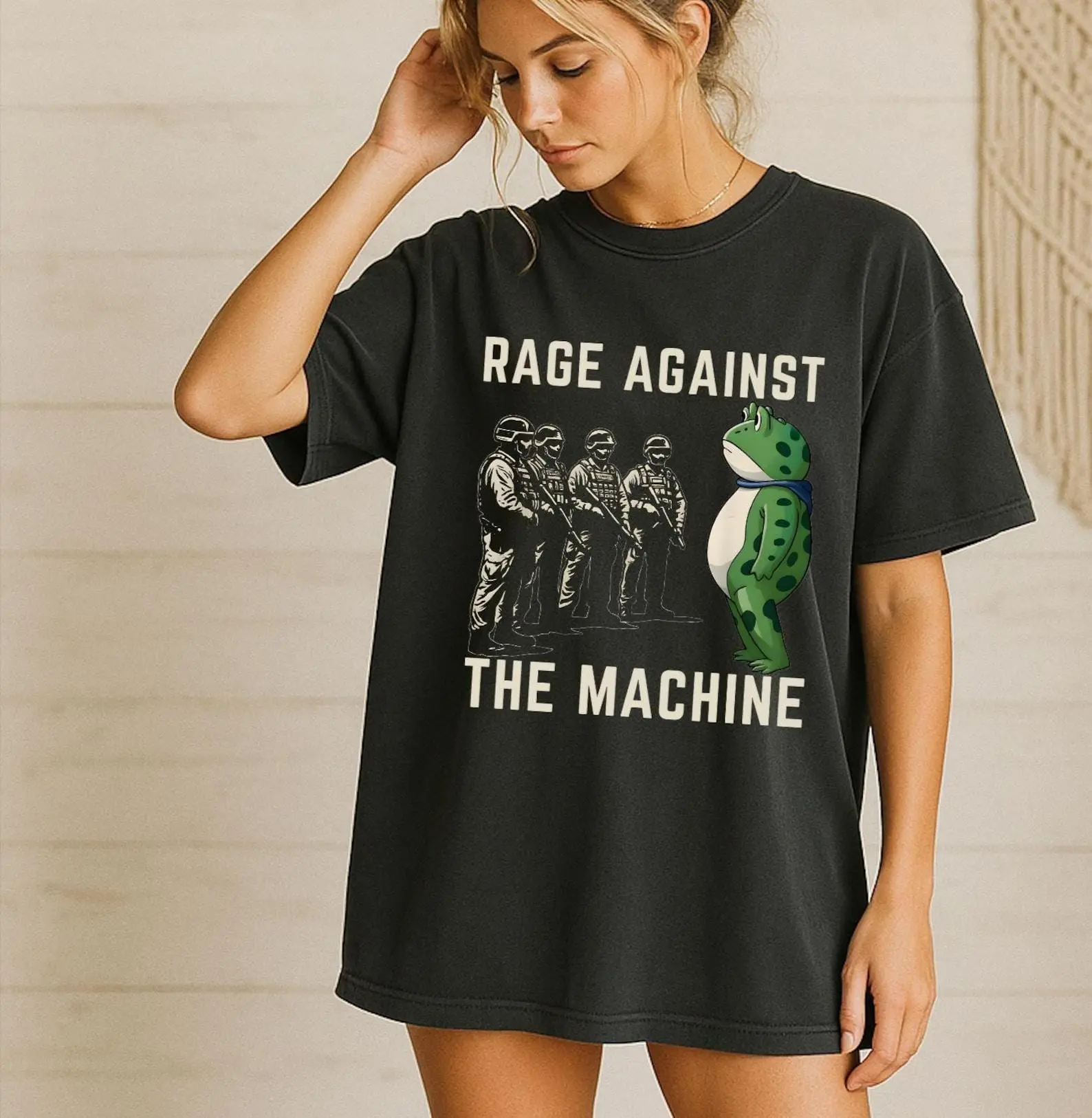 Portland Frog Anti-ICE Shirt, Portland Frog Shirt, Anti ICE Tee, Rage against tee, Protest, Anti Establishment, Deportation