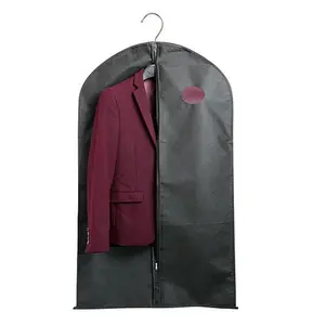 5PCS 39" Full Zipper Garment Bags Breathable Hanging Suit Covers with Clear Window for Travel & Home Storage-1471 rack towel