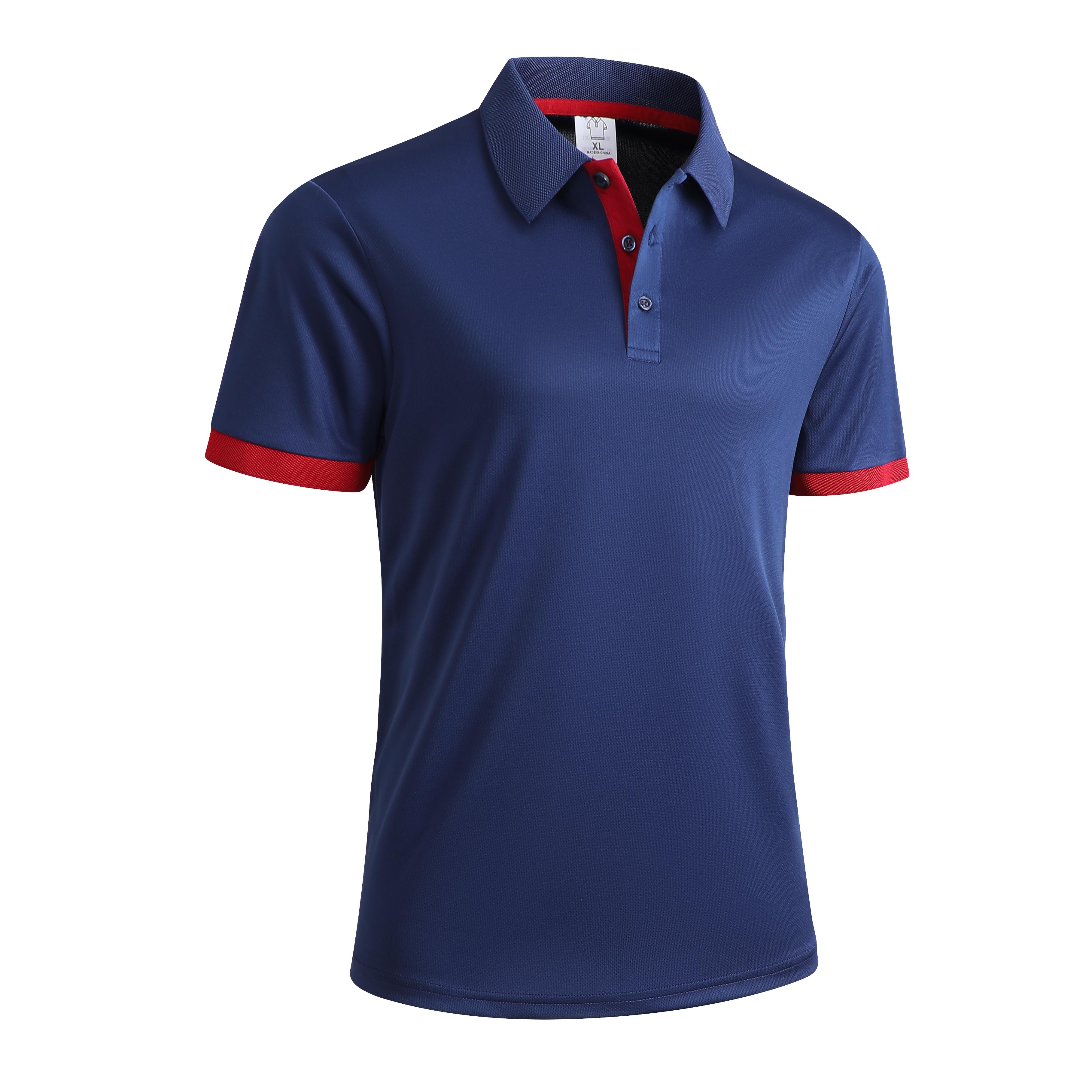 Men’s polo shirt set — men’s casual wear, solid-color button basic design, multifunctional; men’s bowling/golf apparel suitable for everyday wear and summer business style.