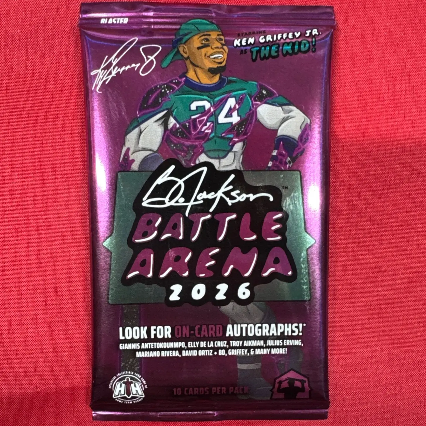 2026 Bo Jackson Battle Arena Ken Griffey Jr Edition Sealed Pack (10 Cards in Each Pack)