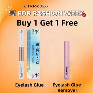[Buy 1 Get 1 Free]Lashes 2In1 Bond & Seal Waterproof Glue For Lashes Cluster Strong Hold For Beginner Friend Makeup Glue & Remover