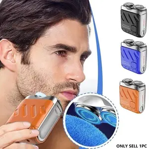 Electric Shaver for Men, Digital Display Lightweight Mini Dual-Head Travel Razor, Rechargeable Strong Power Shaver Gift for Him