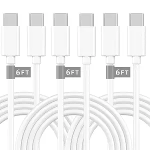 [Apple MFi Certified] iPhone 16 Fast Charging Cable,60W USB C to USB C Fast Charging Cable,3Pack 6ft Type C Fast Charger Cord for iPhone 16/16 Pro/16 Plus/16 Pro Max/15 Galaxy Pixel Air iPad