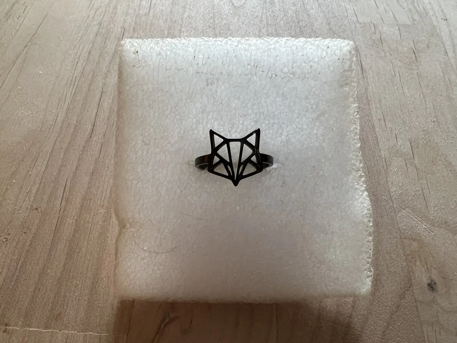 Black Fox Stainless Steel Ring - Size 7.25