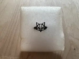 Black Fox Stainless Steel Ring - Size 7.25