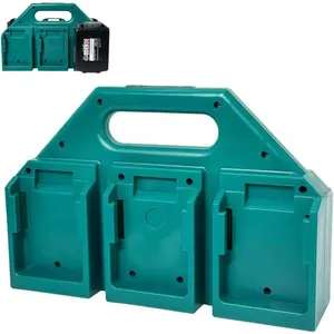 - 6-Slot Makita  Holder for 18V&14.4V | Portable and Rugged  Case - Compact Organizer for Easy Storage and Transport, Ideal for Tool Bags & Job Sites, Quick Access (6-Slot)