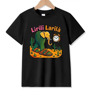 Brainrot Humor Meme Youth T-shirt, Tung Tung Tung Sahur Tralalero Tralala Boys Girls T-Shirt, Cappuccino Assassino Graphic Tee