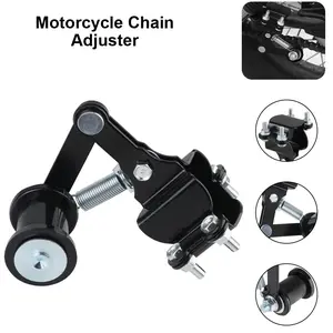 Universal Sprocket Parts Tools, Motorcycle Chain Adjuster Tensioner and Chain Guide with Guide Wheels for Motorized Bike & 4 Wheeler