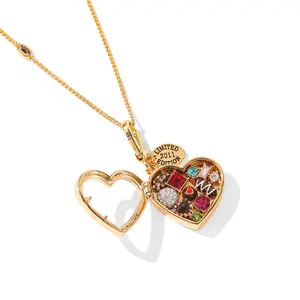 The Ultimate Multi-Way Jewelry! DIY Openable Heart Locket for Summer Stacking, Tarnish-Free 18K Gold Brass, Wear it as a Necklace or Bag Charm