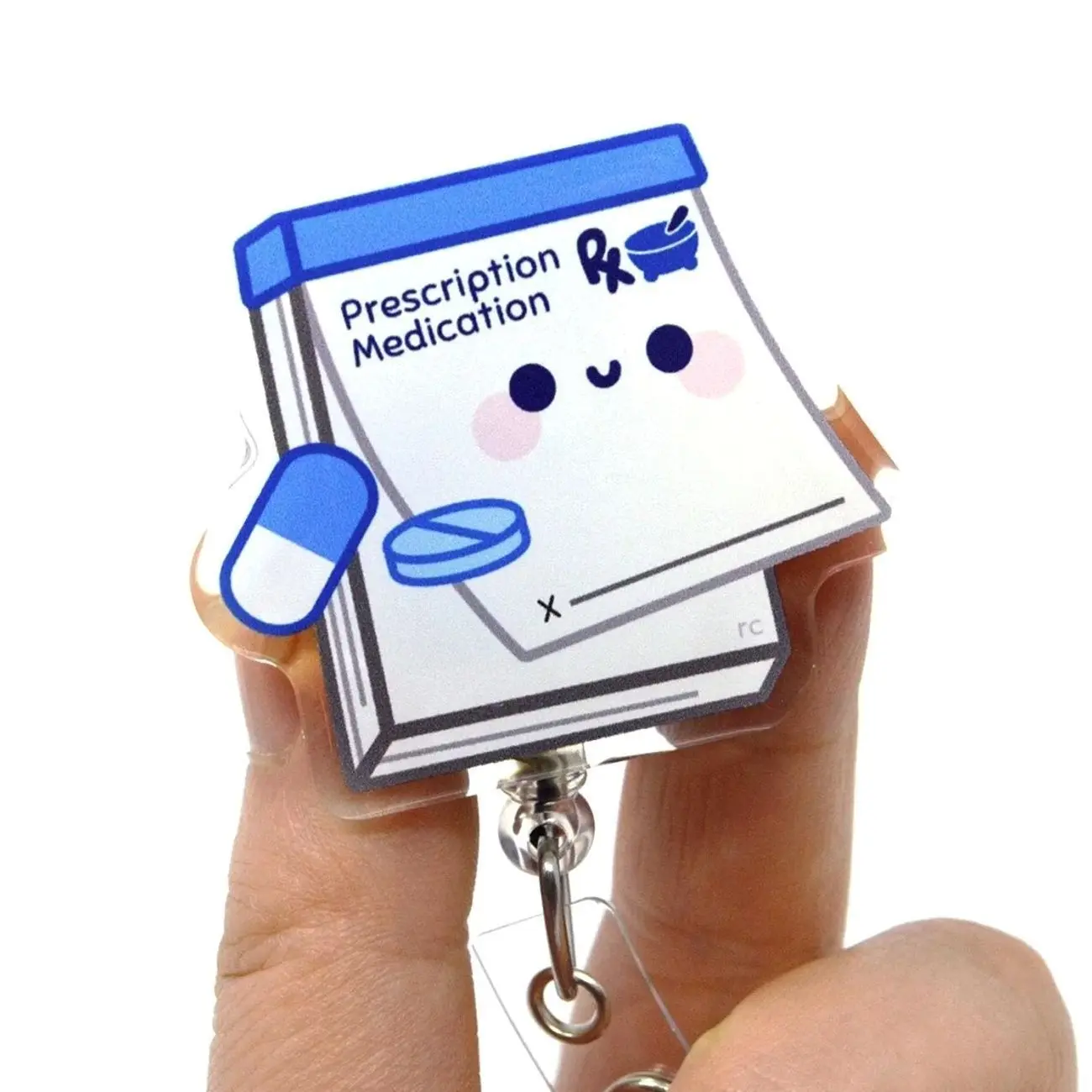 Prescription Pad Acrylic Badge Reel, Cute Doctor Badge Reel, New Doctor Gift, Medical Student Pharmacist PA NP, Nurse Practitioner roocharms
