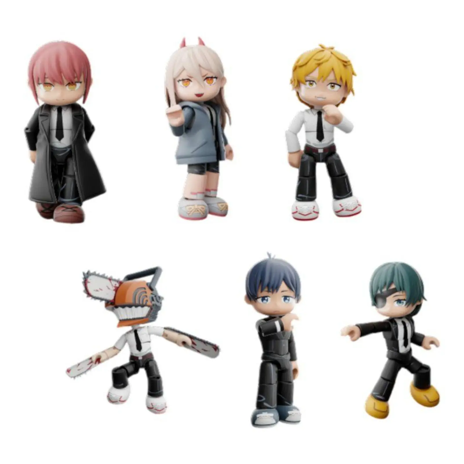 PUREMIND Chainsaw Man Flexi Figs Demon Hunter Squad Blind Box