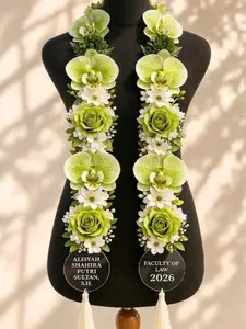 Handmade Moth Orchid Floral Graduation Stole, Elegant Senior Ceremony Lei 2026