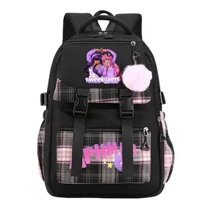 Aphmau Backpack for Boys & Girls, Teen Student Bookbag, Large Capacity , Multi-Compartment Organizer, Breathable Comfortable Back Support, Ideal for School, Camping, Travel & Daily Use 11.8''*17.3''