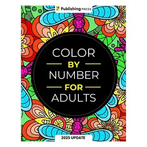 80 Pages Color by Number Coloring Book for Adults – Stress Relief & Anxiety Relaxation Art Book for Men, Women, Teens | Unique Designs, A5 Mindfulness Drawing & Painting Book