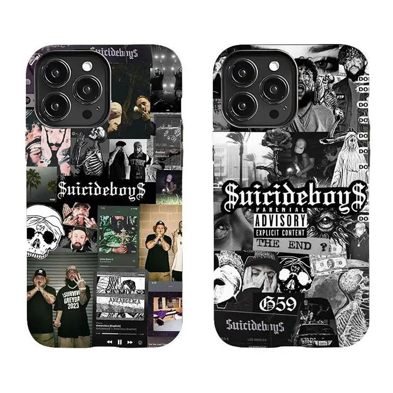 Uicideboys Collage Element Themed Phone Case Premium Matte Texture, Protection, Shockproof, Anti-Drop, Anti-Fingerprint For IPhone 17-12, Pro Max, Pro Plus, and Samsung S25-22 Protection Safety