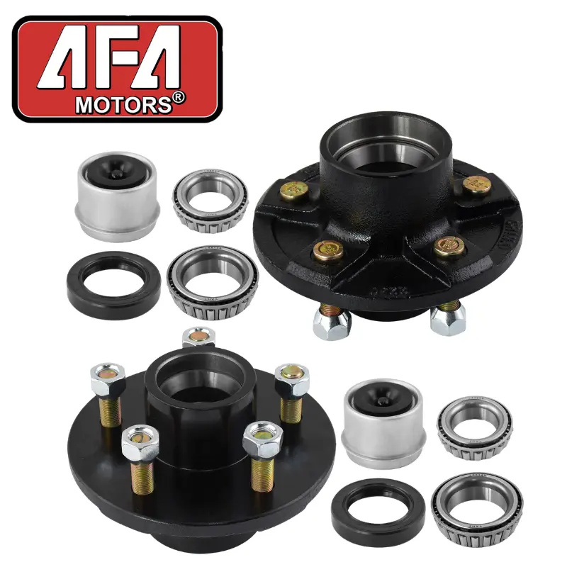 2PCS 5 Lugs Trailer Idler Hub Kits 5 on 4.5 for 3500 lbs Axle 5x4.5 E2