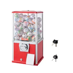 VEVOR Gumball Machine for Kids, 17H Home Candy Vending Machine, PC Gumball Dispenser, Bubble Gum Machine for Game Stores, Coin Operated Gumball Bank for Toy Capsules Bouncy Balls Candy, RedVEVOR Super Brand Day