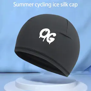 Summer Outdoor Windproof Sun Protection Cycling Print Cap, Unisex Bicycle Helmet Inner Liner, Soft Sport Quick Dry Ice Silk Hat, Multi-Color Options
