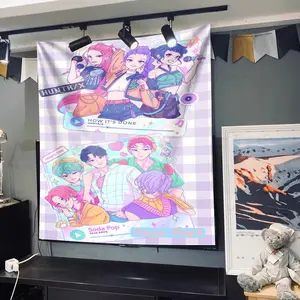 Trendy Art Tapestry, Fashion Anime Wall Hanging, High-Quality Home Decor, Bedroom Decoration, Dorm Room Decor, Holiday Decoration
