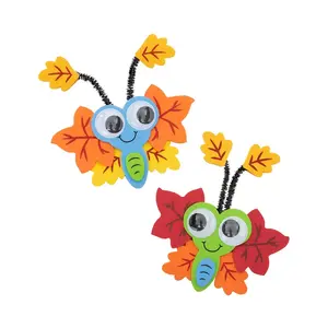 4 1/2" x 5" Fall Leaf Butterfly Magnet Craft Kit – Makes 12