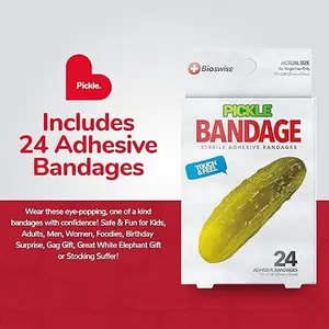 BioSwiss Bandages, Food Shaped Self Adhesive Bandage, Latex Free Sterile Wound Care, Fun First Aid Kit Supplies for Kids and Adults
