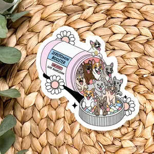 Dog Serotonin Booster Vinyl Sticker