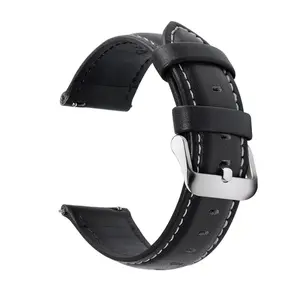 *WBA-XLL Watch Band, Quick Release Leather Watch Strap for Men Women, Replacement Bands Width 14mm 16mm 18mm 19mm 20mm 21mm 22mm 24mm