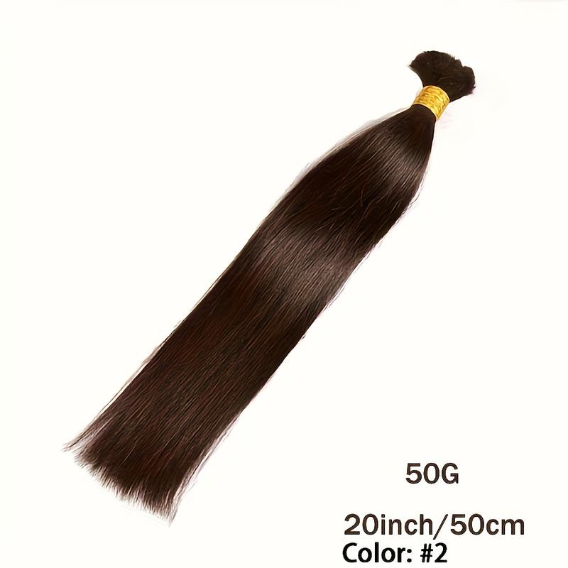 2025 Hot New Straight Braiding Hair Bulk - Virgin Human Hair Extensions, Unprocessed for Versatile Styling, Ideal for All Ethnicities, Textured Hairstyle |   Deep Glossy Shine |   No Weave Hai