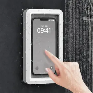 Adjustable Rotating Bathroom Phone Holder, Waterproof Wall-Mounted Shower Stand, Universal Smartphone Mount, 360° Rotation, Fog-Resistant Touchscreen, Bath Accessory
